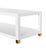 2020s Matthew Izzo Home - Patricia Rectangular Matte White Lacquer Coffee Table With Brass Foot Caps For Sale - Image 5 of 5