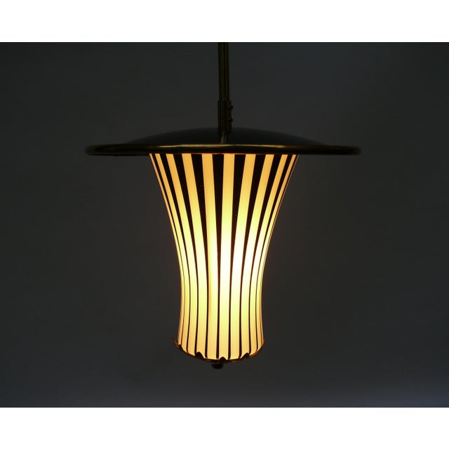 Black and White Italian Pendant Lamps, 1950s, Set of 2 For Sale - Image 9 of 18