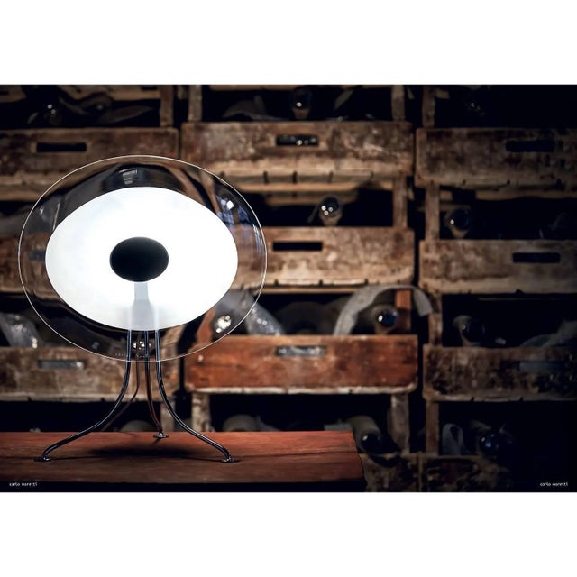 Modern Scudo Carlo Moretti Contemporary Murano Clear Glass Desk or Table Lamp For Sale - Image 3 of 4