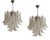 Bold Eclectic White Murano Chandeliers, Set of 2 For Sale