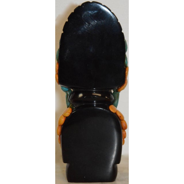 Carved Onyx Statuette With Embellishments For Sale - Image 9 of 10
