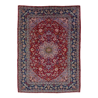Medallion Designed Mashad Persian Wool Rug 10 X 14 For Sale