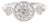 0.43 Carat Cluster Diamond 18 Karat White Gold Ring, Size 6.5 For Sale