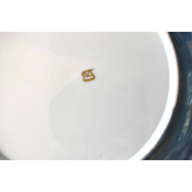 Pastel and Gilt Porcelain Dessert Plates - Set of 6 For Sale - Image 9 of 12