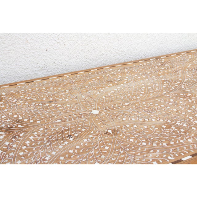 Extraordinary Leaf & Flower Inlay Console Table For Sale - Image 10 of 15