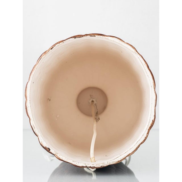 Wicker Table Lamp with New Woven Cream Cord Lampshade, 1970s For Sale - Image 10 of 11