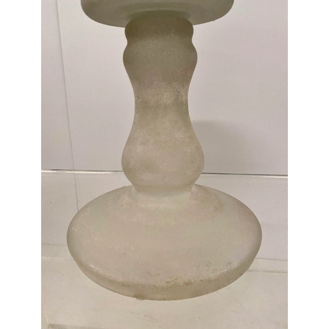 Murano Scavo Glass Footed Center Bowl, Italy, 1980s For Sale - Image 10 of 13