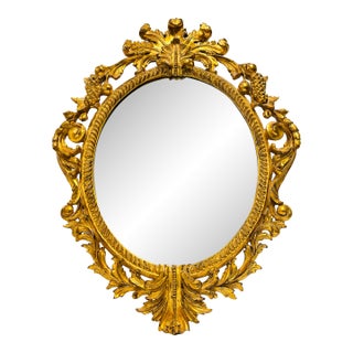 Vintage Dauphine Harrison & Gil Gold Rococo Style Wall Mirror For Sale