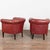 Pair of 20th Century Danish Red Vintage Leather Barrel Back Club Chairs For Sale - Image 12 of 12