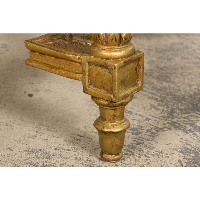 Mid 19th Century French Napoleon III Giltwood Coffee Table With Rouge Marble Top, Provence For Sale - Image 12 of 18