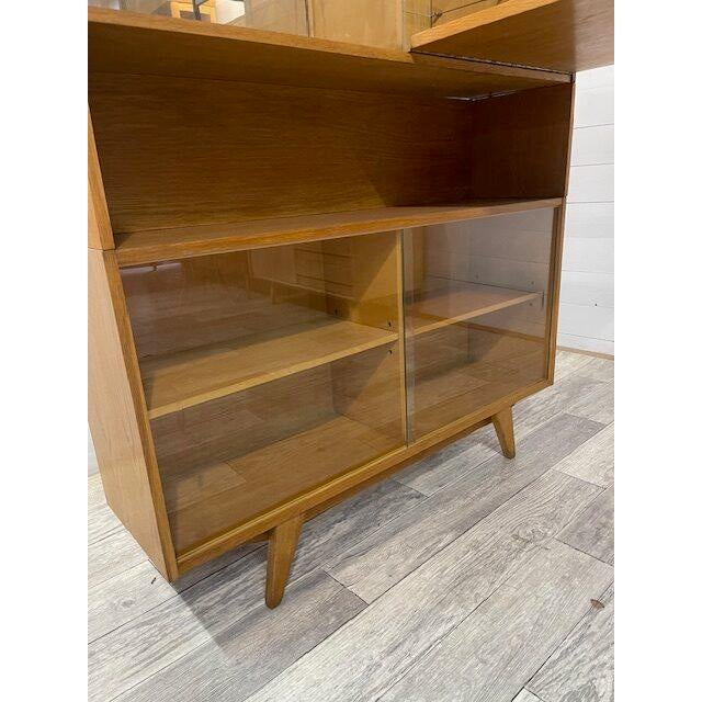 Glass Vintage Bookcase with Bar by Jiroutek For Sale - Image 7 of 9