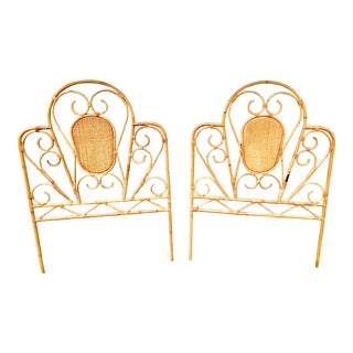 1970s Bentwood Bamboo Twin Headboards - A Pair For Sale
