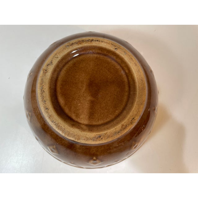 Brown Vintage Monmouth Pottery Casserole - Southwestern Motif - Arts & Crafts For Sale - Image 8 of 9