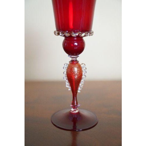 Italian Handcrafted Chalice in Blown Murano Glass 1970s For Sale In New York - Image 6 of 9
