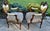 Pair Vtg. French Louis XV Style Carved Walnut Armchairs Gold Damask Chairs For Sale - Image 12 of 18