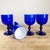 Italian 1960's Carlo Moretti Blue Cased Wine Glasses Italian Glassware, Set of 4 For Sale - Image 3 of 10