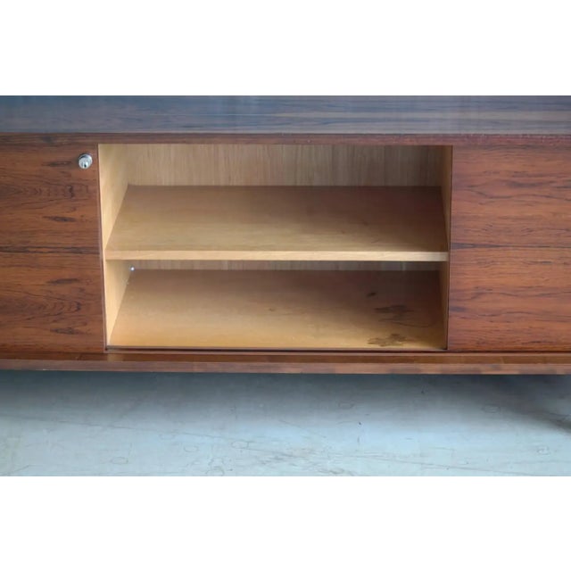 Bodil Kjaer Danish 1960s Low Credenza in Rosewood - Attr.ibutedTo Bodil Kjaer for E. Pedersen and Son For Sale - Image 4 of 8