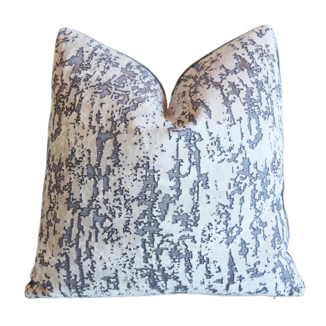 Mid-Century Modern Modern Contemporary Romio Grimaldi Spacedust Feather/Down Pillow 21" Square For Sale - Image 3 of 7