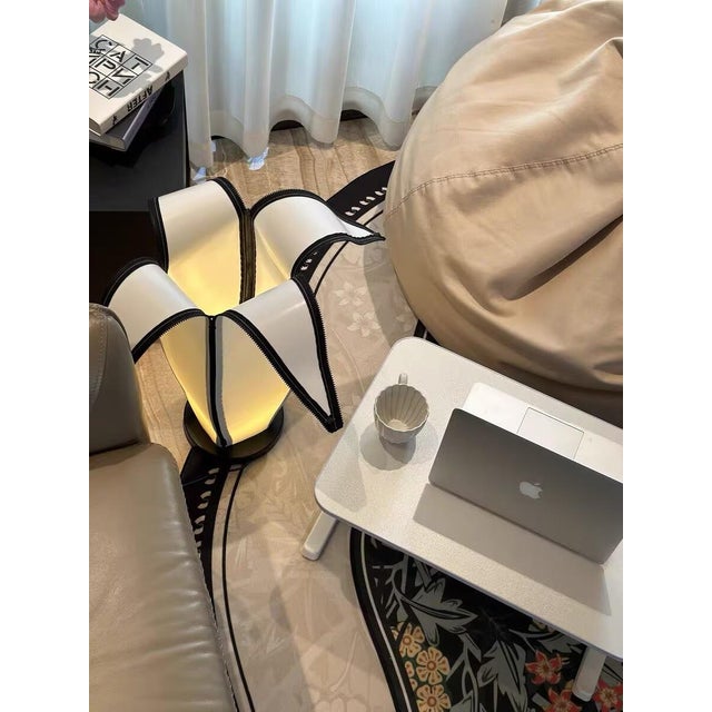 2020s Modern Minimalist Zipper-Shaped Fabric Floor Lamp For Sale - Image 5 of 7