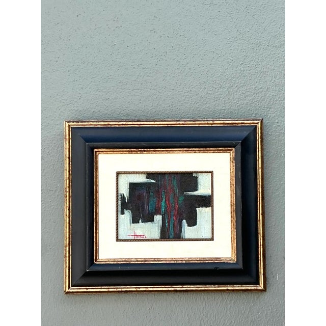 Vintage Framed Abstract Oil on Canvas For Sale - Image 12 of 12