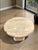 Stone Pair of 1970s Italian Travertine Scalloped Edge Pedestal End Tables For Sale - Image 7 of 17