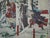 Paper 1882 Toyoyoshi Triptych | Tadanobu's Disguised Ride on Snowy Mt. Yoshino | Antique Meiji Print For Sale - Image 7 of 9