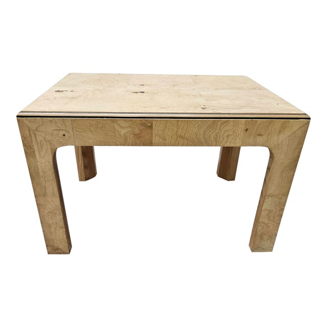 1980s Mid Century Henredon Scene Two Burlwood Side Table For Sale