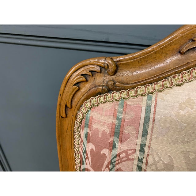 French Carved Walnut Armchairs, 1910, Set of 2 For Sale - Image 9 of 16