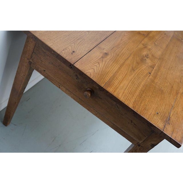 Late 19th Century French Rustic Oak Farmhouse Dining Table For Sale - Image 11 of 18