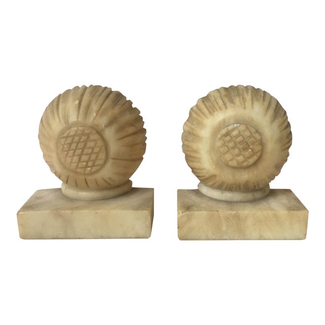 Onyx Sunflower Bookends A Pair Chairish