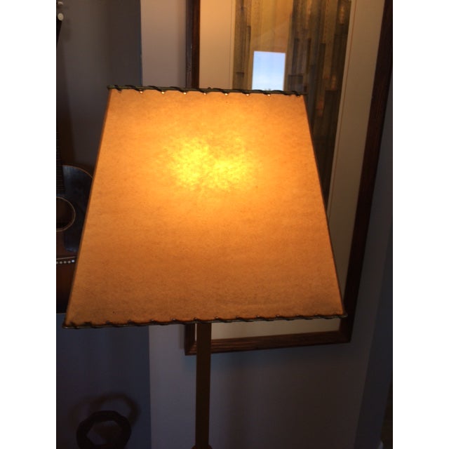 Bronze Arts Crafts Art Deco Torchiere Floor Lamp Chairish