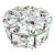 Floral Roses Ottoman Tufted Round For Sale