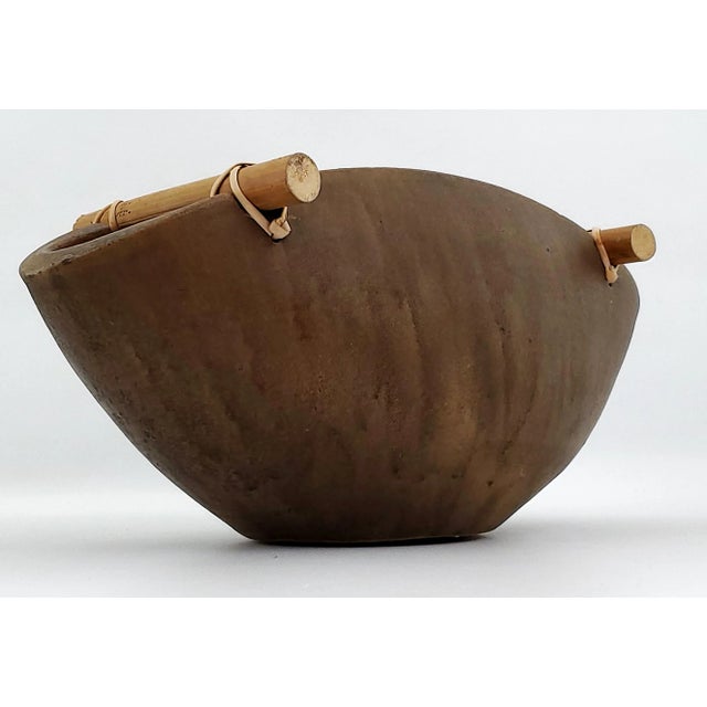 Aldo Londi Ikebana Style Ceramic Vase Decorative Bowl For Sale - Image 4 of 9