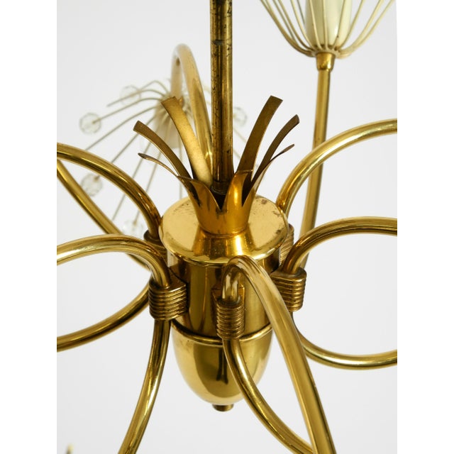 Mid-Century Modern Glass and Brass Chandelier by Rupert Nikoll, 1950s For Sale - Image 12 of 18