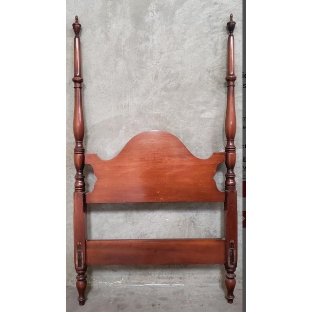 Unique Twin Beds in Good Vintage Condition. Solid and Firm. On the back of one headboard part of the veneer peeled off,...