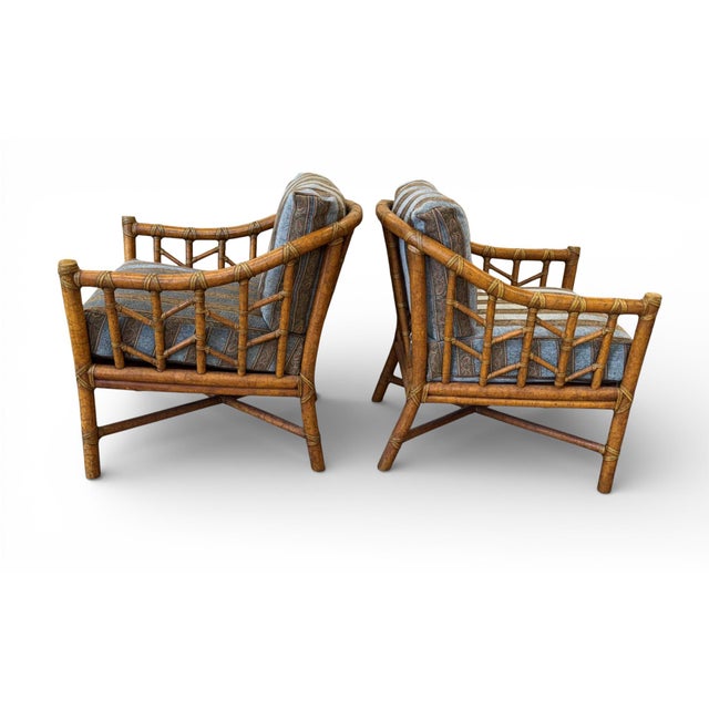 Wood Vintage McGuire Organic Modern Lounge Chairs, a Pair For Sale - Image 7 of 16
