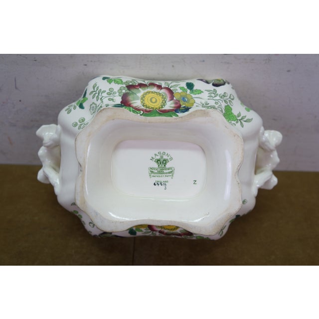 Antique Masons Ironstone Paynsley Soup Serving Tureen W Ladle & Underplate - 3 pcs For Sale - Image 17 of 18