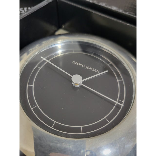 Silver 1990s Danish Modern Andreas Mikkelson for Georg Jensen Luna Weather Station- Set of 4 For Sale - Image 8 of 11