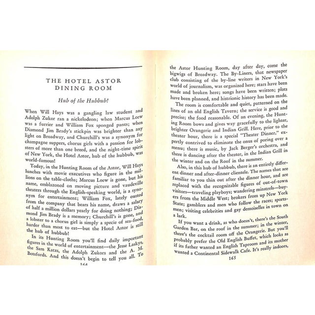 "Dining in New York an Intimate Guide" 1934 James, Rian For Sale - Image 12 of 12