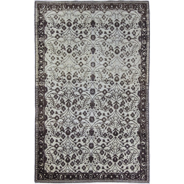 Antique Ushak Anatolian Turkish Rug, Natural Colors, C-1910's For Sale