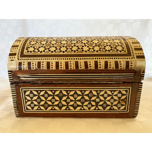 Shell 1950s Inlaid Domed Box For Sale - Image 7 of 13