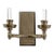 Storia Sconce in Patinated Finish For Sale