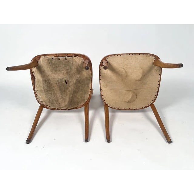 1950s Italian Dining Chairs With Sculptural Backs in the Style of Pirelli Sapsa - Set of 5 For Sale - Image 14 of 15