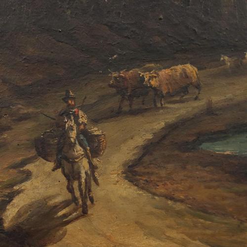 Night Landscape, Oil on Hardboard, Framed For Sale - Image 4 of 11