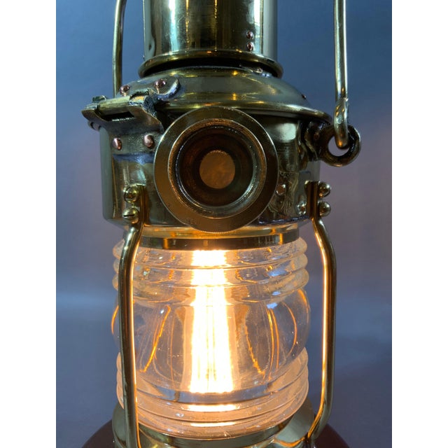 Antique Ships Anchor Lantern by French Maker For Sale - Image 11 of 12