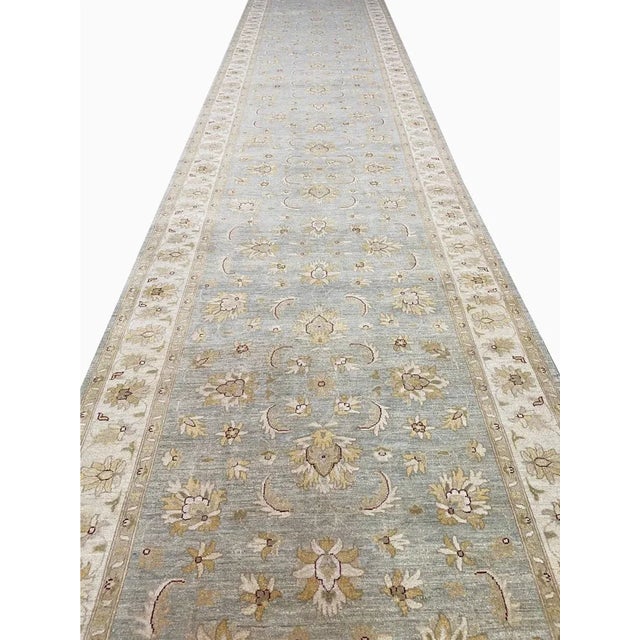 Gray 1990s Handwoven Pakistani Peshawar Area Rug 5x26 For Sale - Image 8 of 10