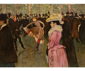 1950s After Toulouse-Lautrec "At the Moulin Rouge: The Dance" Vintage Full Color Print