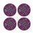 Ouroboros Purple Vegan Leather Round Pebble Placemat, Set of 4 For Sale - Image 4 of 5