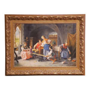 Late 20th Century Italian Oil Painting After Torriglia L’Altalena
