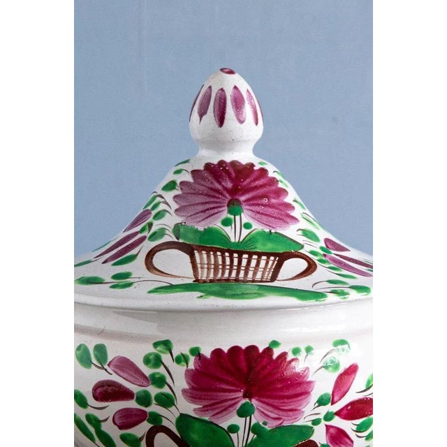 Basket of Flowers Tureen by Les Islettes Faience For Sale - Image 5 of 9